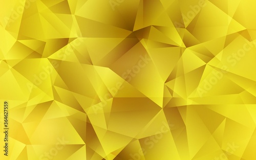 Dark Yellow vector polygon abstract layout. Triangular geometric sample with gradient.  Template for cell phone's backgrounds.