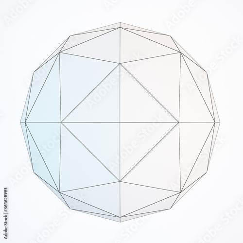 Geometric shapes design,3d illustration 