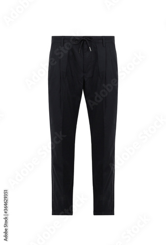 Front views of black trousers
