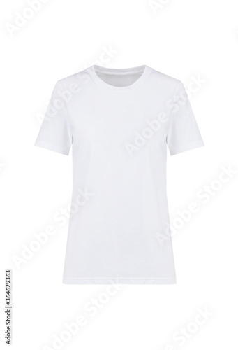 white t-shirt, front view
