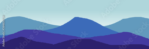 mountain landscape vector illustration wallpaper, blue mountain landscape vector background