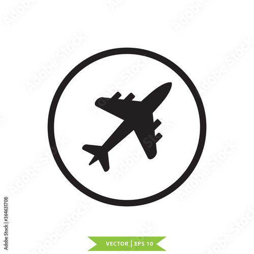 Airplane icon vector logo design template