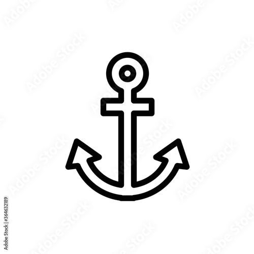 Anchor icon flat style trendy logo template