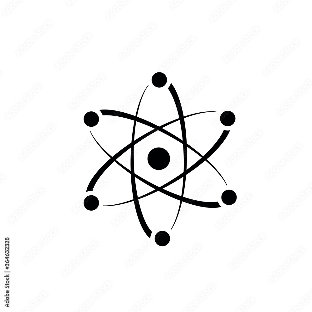 Atom icon vector flat style illustration Atom icon vector flat style illustration