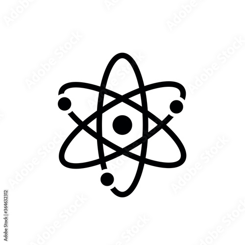 Atom icon vector flat style illustration