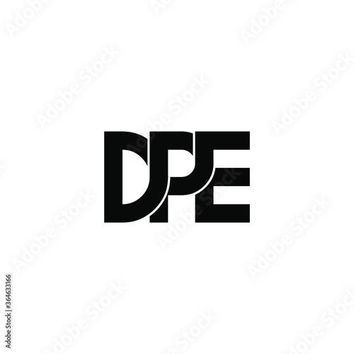 dpe letter original monogram logo design