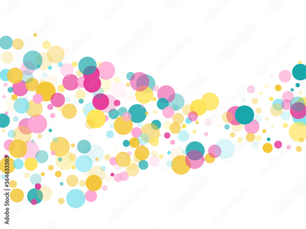 Memphis round confetti festive background in cyan blue, pink and yellow. Childish pattern vector. Memphis round confetti festive background in cyan blue, pink and yellow. Childish pattern vector.