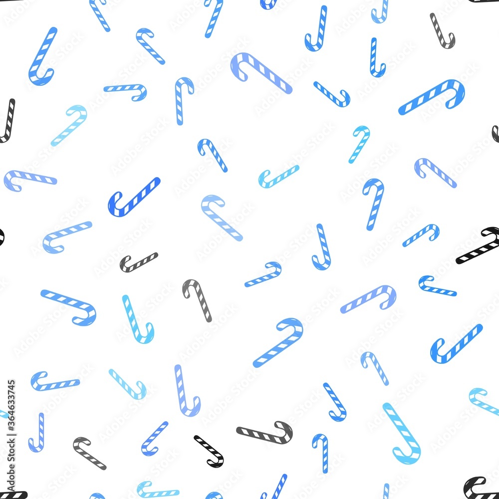 Light BLUE vector seamless background with tasty xmas sweets. Light BLUE vector seamless background with tasty xmas sweets.