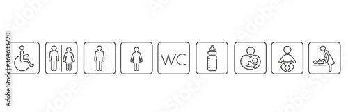  icon of toilet restroom wc vector