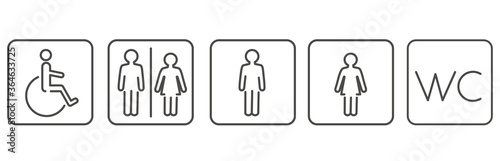  icon of toilet restroom wc vector