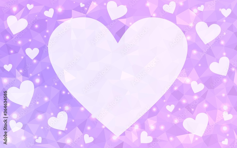 Light Purple vector  background with Shining hearts. Illustration with hearts in love concept for valentine's day. Pattern for marriage gifts, congratulations.