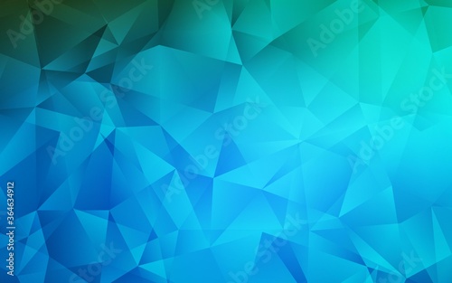 Dark BLUE vector polygonal template. A sample with polygonal shapes. Pattern for a brand book's backdrop.