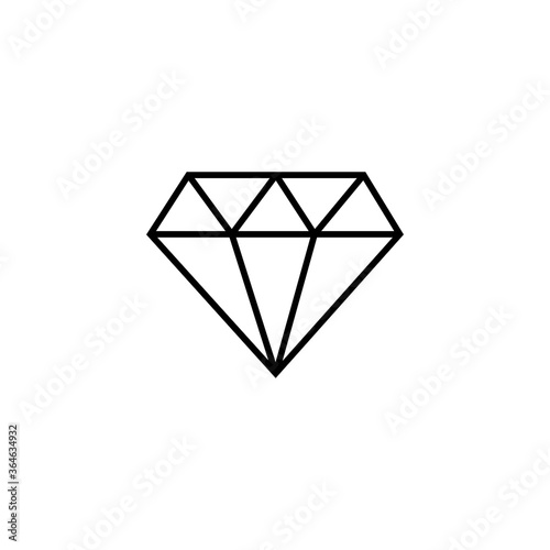 diamond icon vector symbol of luxury isolated illustration white background