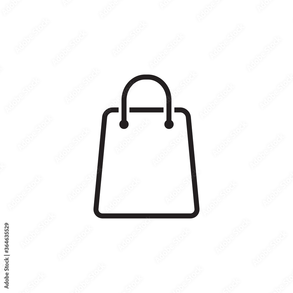 Paper bag icon flat style trendy illustration Paper bag icon flat style trendy illustration