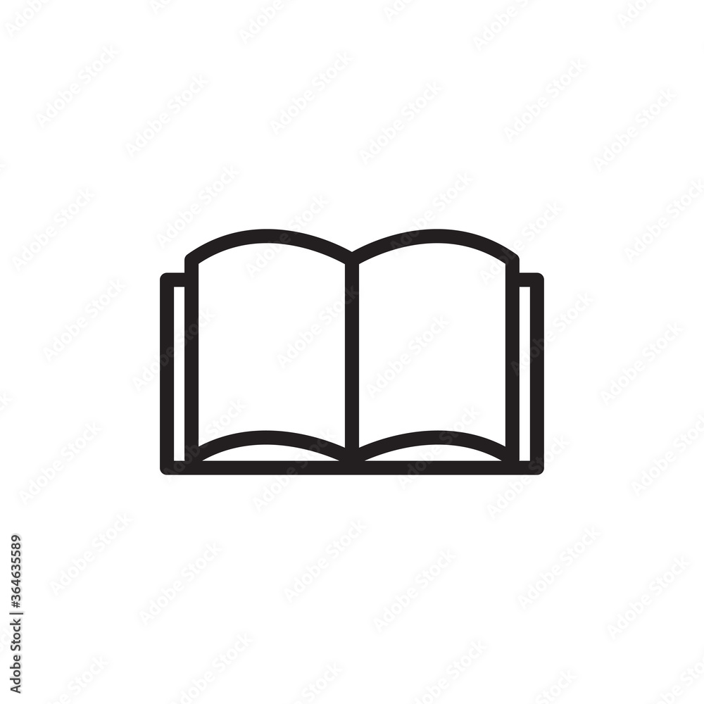 Book icon vector logo template flat style Book icon vector logo template flat style