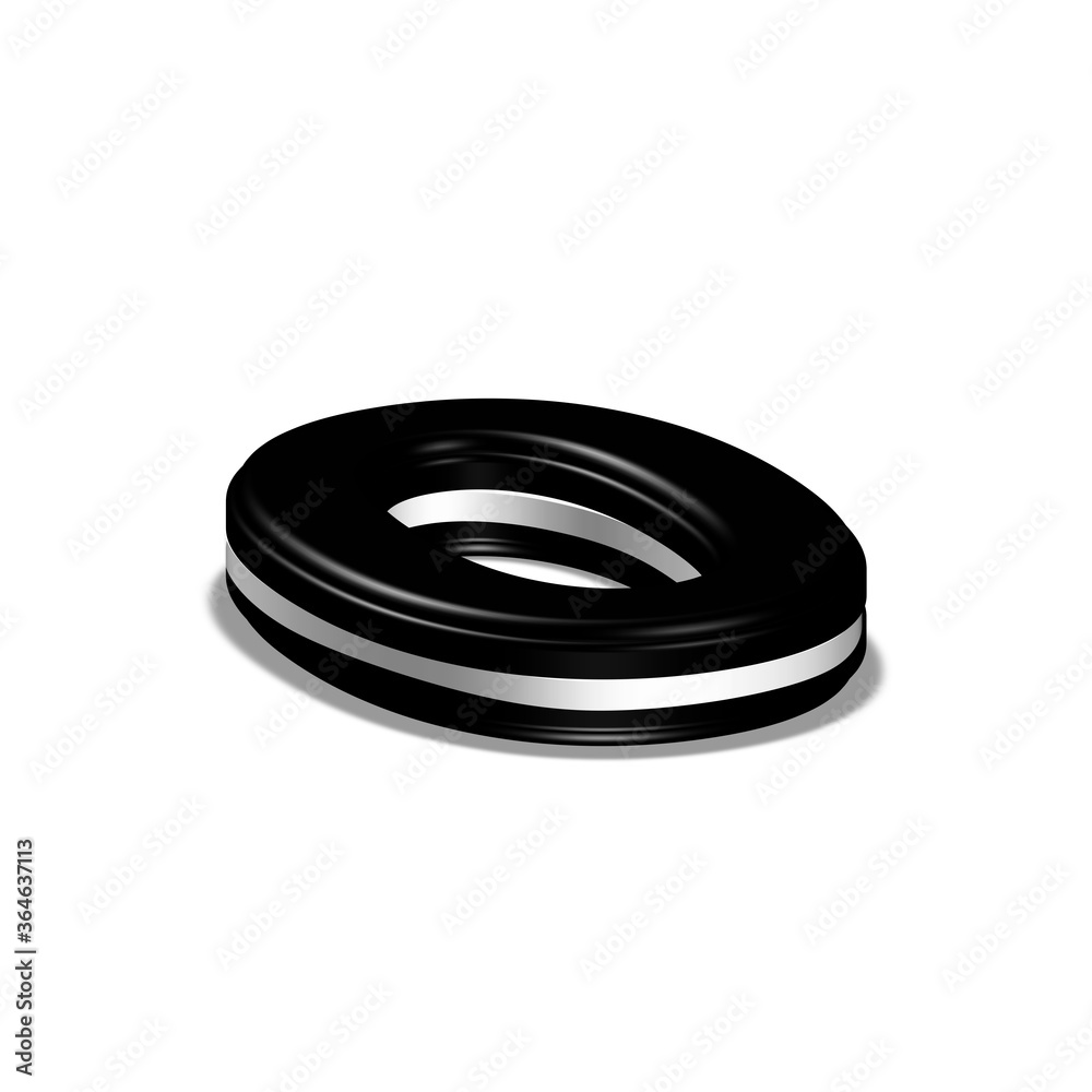 Fototapeta premium 3D LAID NUMBER MADE OF COOKIE AND CREAM