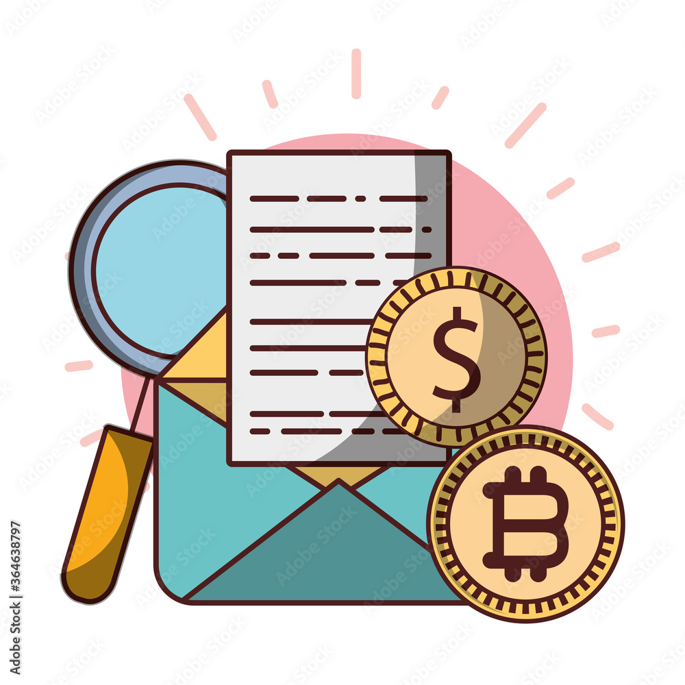 bitcoin coins dollar email data analysis cryptocurrency digital money bitcoin coins dollar email data analysis cryptocurrency digital money