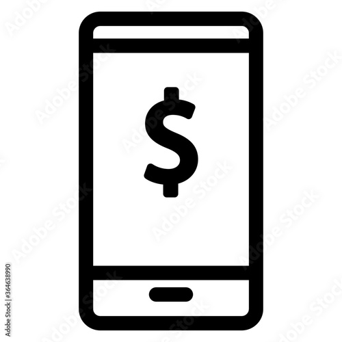 Business by mobile icon