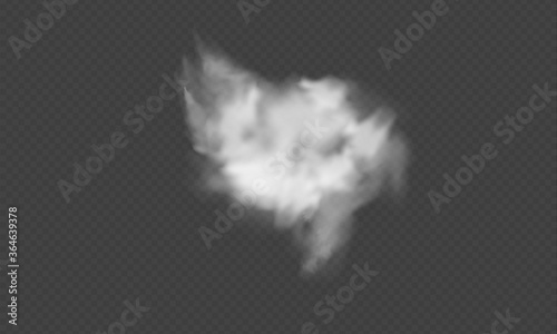 Realistic transparent cloud. Texture of clouds for template decoration, web and print, realistic texture for storm and sky. Vector Illustrations.