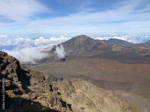 Panoramic view of Haleakala crater from the Kalahaku Overlook, part 6