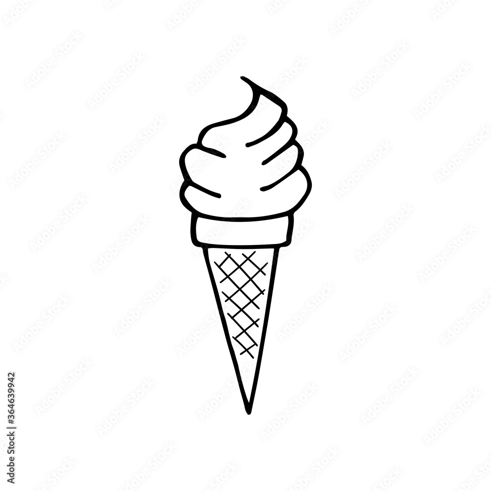 hand-drawn illustration ice cream hand-drawn illustration ice cream