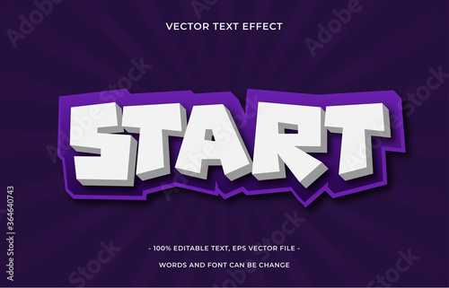 Start editable text effect