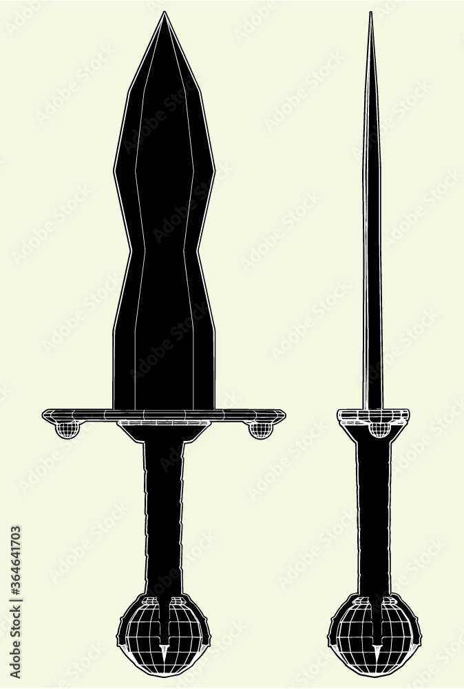 Fototapeta premium Ancient Knife Vector