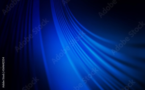 Dark BLUE vector layout with bent lines. Shining colorful illustration in simple style. Abstract style for your business design.