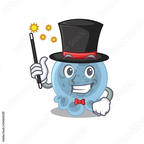 A smart Magician of pasteurella caricature design style