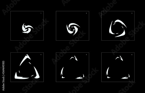 Shine explosion effect. Smoke explosion animation effect. Animation Sprite sheet for games, cartoon or animation. vector style animation effect 1463.