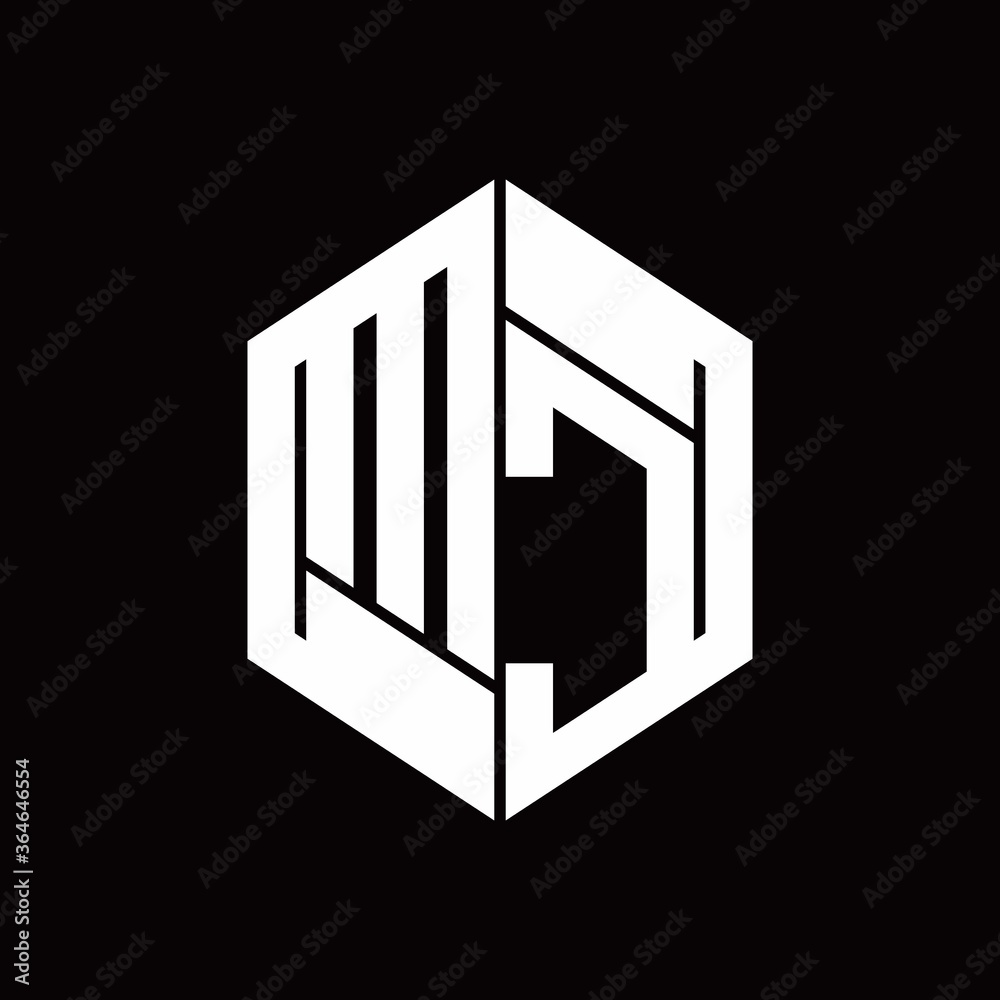 MC Logo monogram with hexagon inside the shape design template MC Logo monogram with hexagon inside the shape design template