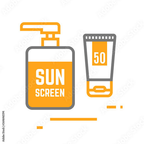 Sun cream containers