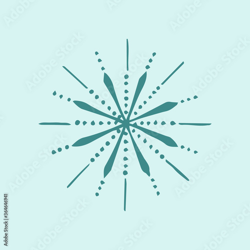 Hand drawn snowflakes. Snowflake isolated on whit background. Snowflakes for design winter prints. Collection drawing Ice crystal ink freehand. Hand drawn Snowflake. Vector