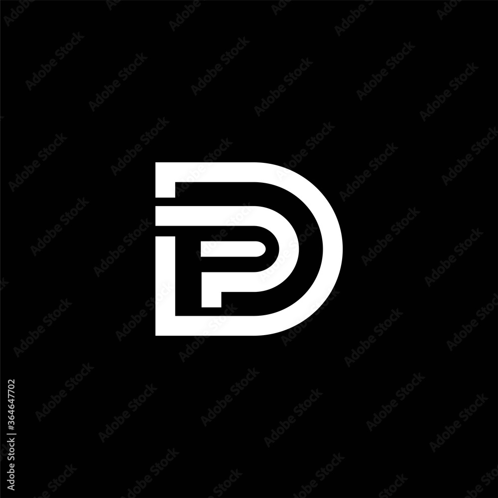 initial letter dp logo design , letter pd