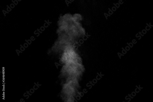 Figured smoke on a dark background. Abstract background, design element, for overlay on pictures