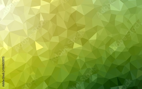 Light Green  Yellow vector low poly background. Colorful abstract illustration with triangles. Brand new style for your business design.