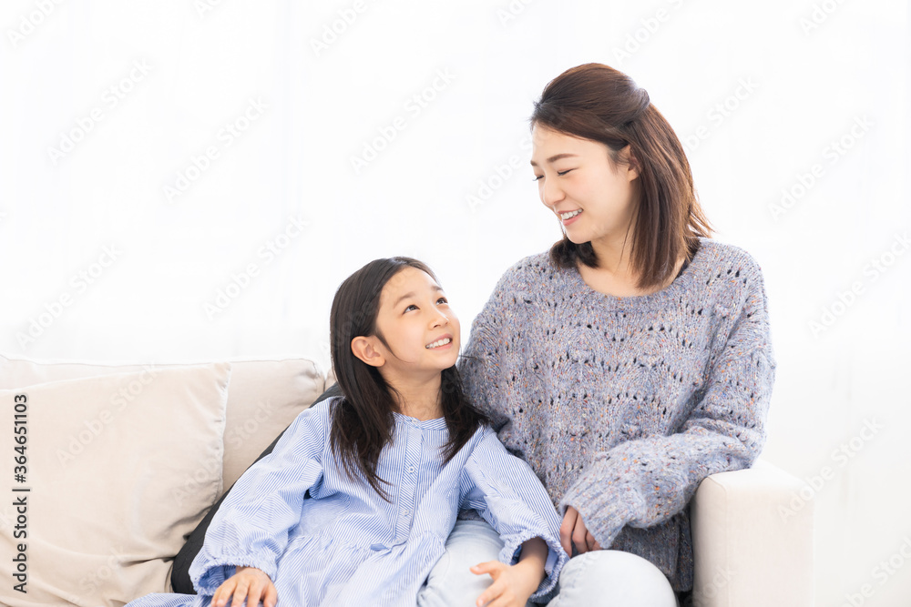 笑顔の親子 笑顔の親子