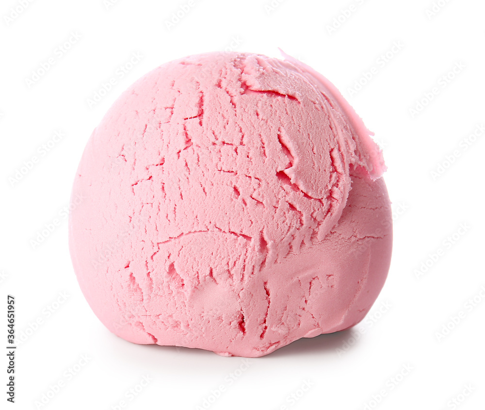 Tasty strawberry ice cream on white background Tasty strawberry ice cream on white background