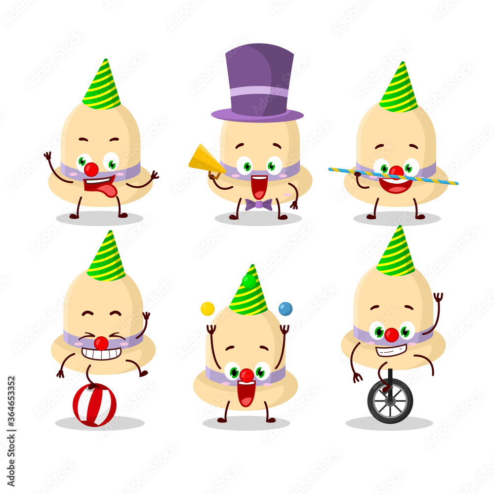 Cartoon character of summer hat with various circus shows Cartoon character of summer hat with various circus shows