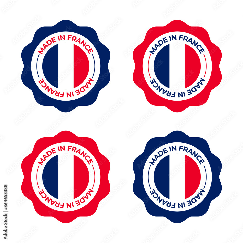 Made in France vector illustration of French emblem and badge for business and product graphic design