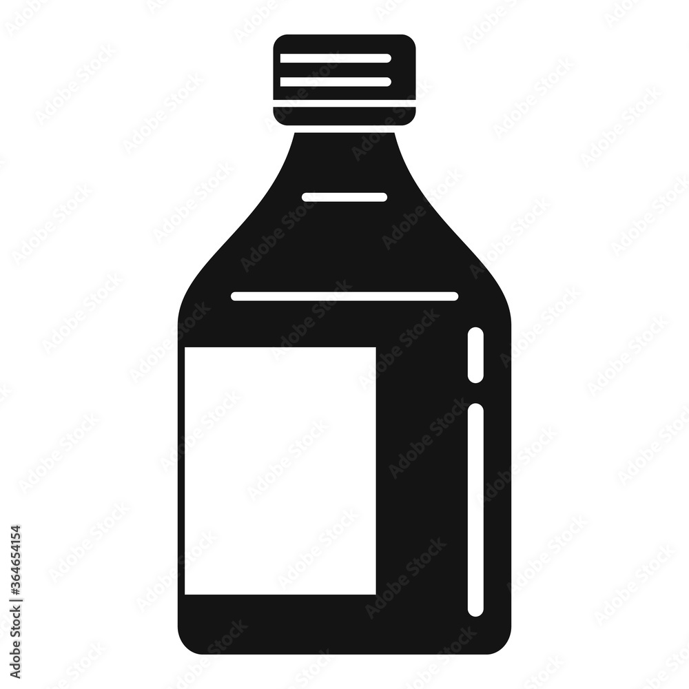 Cough syrup icon. Simple illustration of cough syrup vector icon for web design isolated on white background Cough syrup icon. Simple illustration of cough syrup vector icon for web design isolated on white background