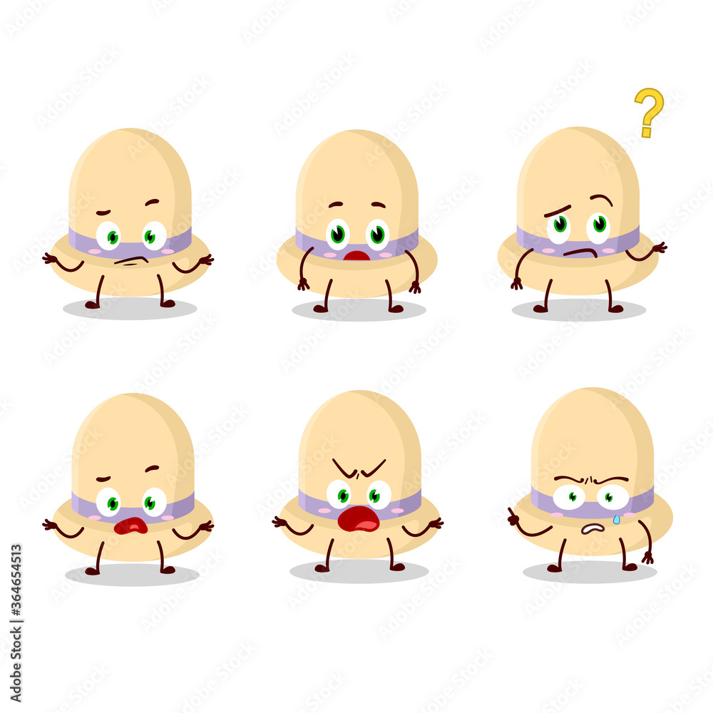 Cartoon character of summer hat with what expression Cartoon character of summer hat with what expression