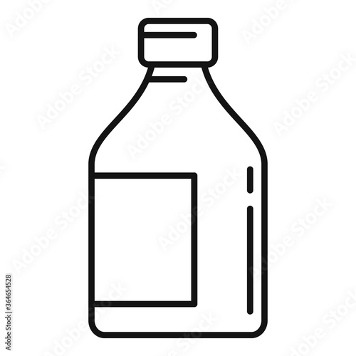 Cough syrup icon. Outline cough syrup vector icon for web design isolated on white background