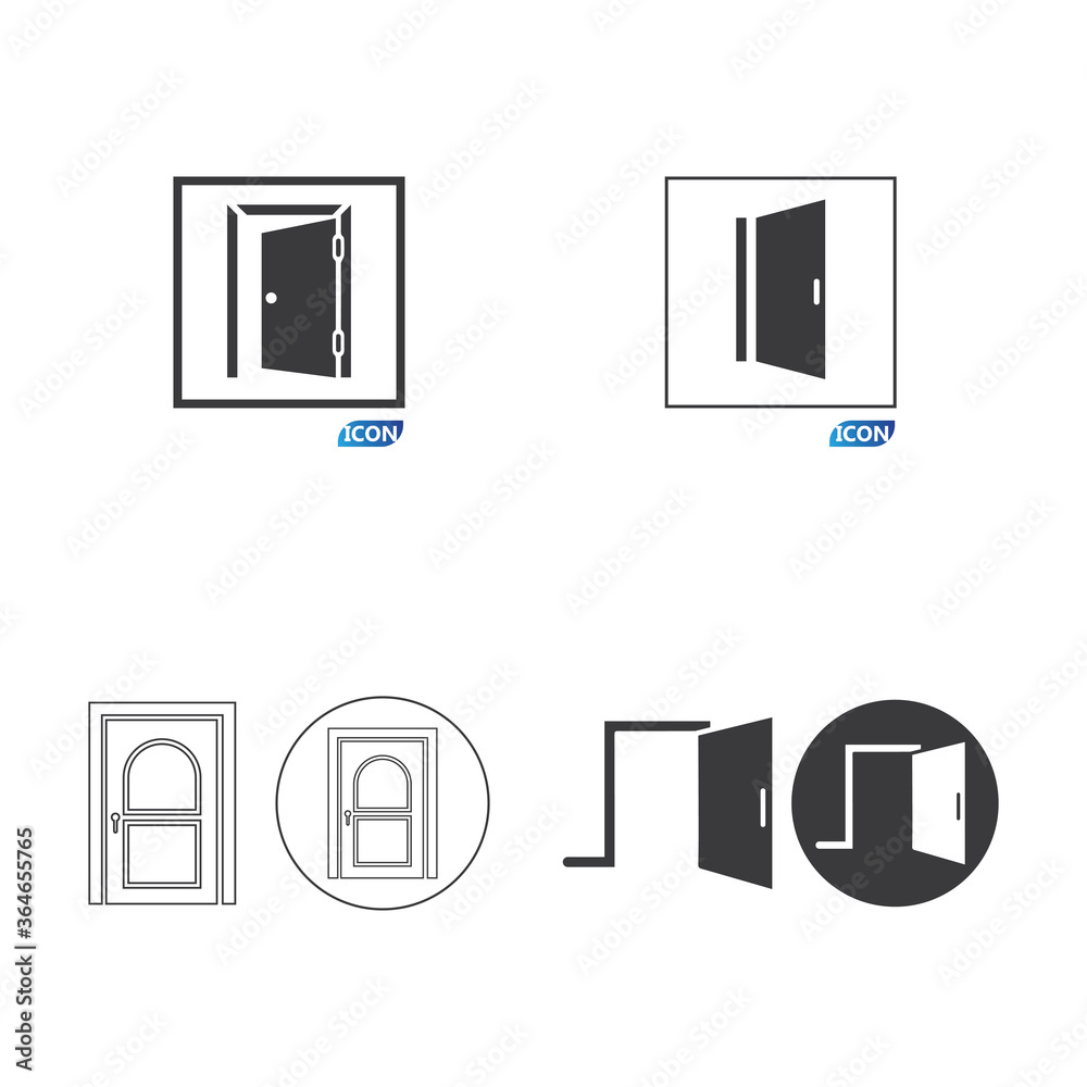 Door icon vector illustration Door icon vector illustration