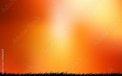 Light Red, Yellow vector background with astronomical stars. Space stars on blurred abstract background with gradient. Pattern for astrology websites.
