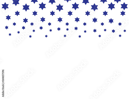Blue star of David shapes on White background