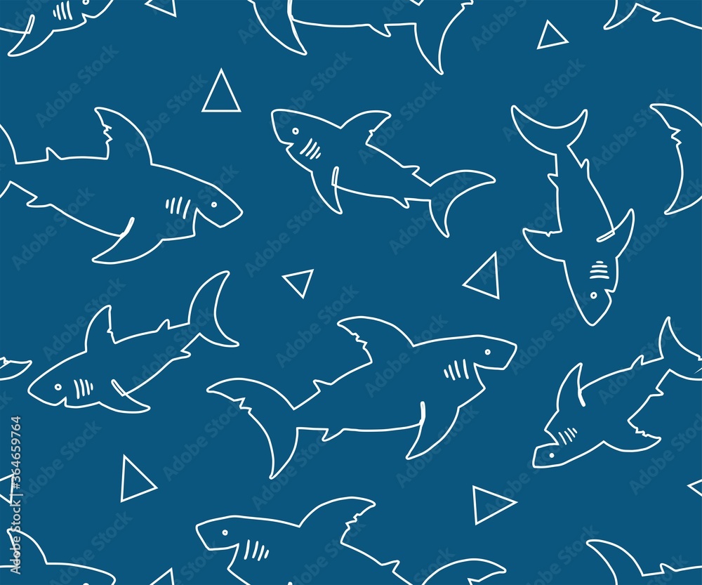 shark vector seamless pattern shark vector seamless pattern