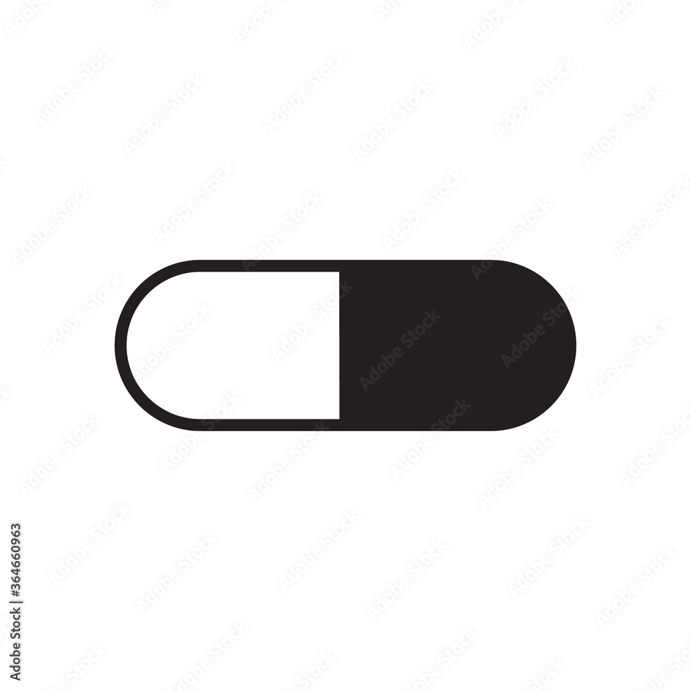 Pill icon vector - obrazy, fototapety, plakaty 