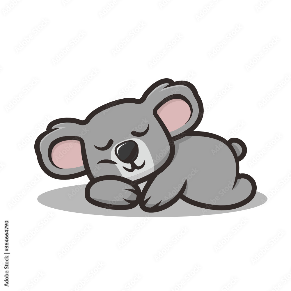 Fototapeta premium Cute Koala mascot design illustration