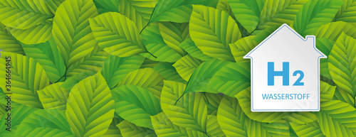 H2 Wasserstoff House Green Beech Leaves Header